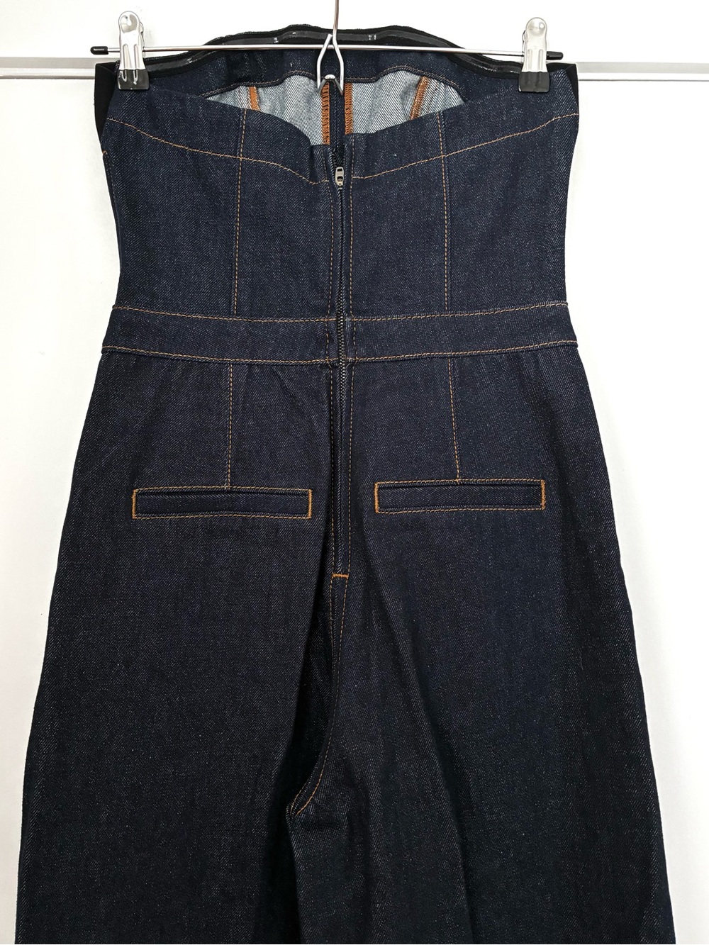 PAIGE Francesca Jumpsuit in Saville Blue Denim Wide Leg Utility One Piece NWT - Picture 11 of 12